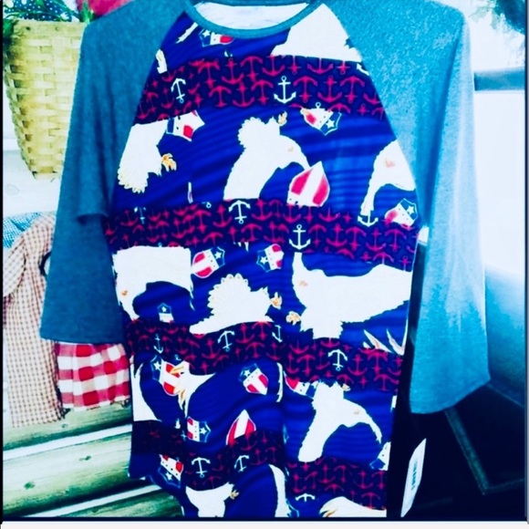 LuLaRoe Tops - NWT lularoe soft  stretch anchor away Randy top xl